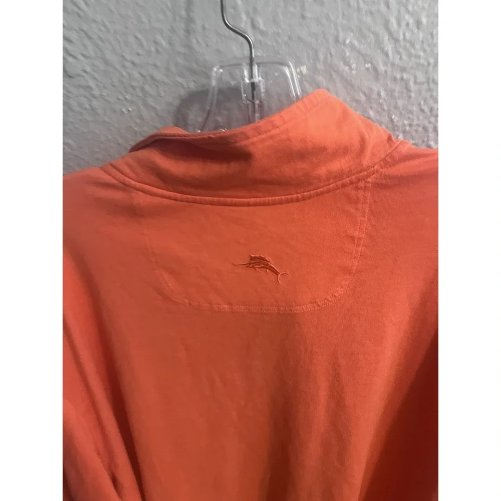Tommy Bahama Shirt Peach Color‎  Mens Size  XL Long Sleeve 1/4 Zip Pullover